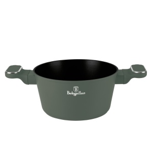 Oală cu capac 20 cm, 2.5L – Berlinger Haus Green Matte Collection BH 8200, verde, cu strat antiaderent din titan, design modern, compatibilă cu toate plitele - Img 3