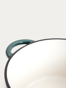 Oala fonta emailata Andreas, Homla, 24 cm, 4 l, verde ombre 777585 - Img 4