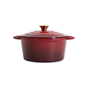 Oala fonta emailata Andreas, Homla, 24 cm, 4 l, visiniu ombre 777592