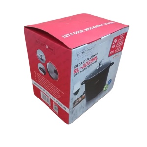 Oală marmorată înaltă cu capac, 28 cm, 10.5L – Royalty Line RL-AD-28ML, ideală pentru sarmale - Img 2