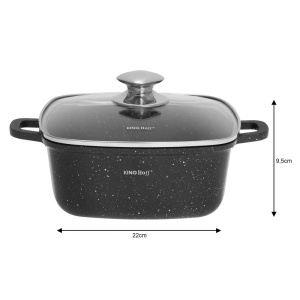Oala cu capac 22x22 CM 3,7L Kinghoff KH1602