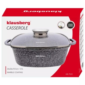 Oala cu capac 26x26 CM 5,5L Klausberg KB7531