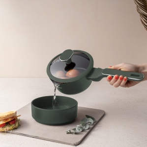Oală pentru sos cu capac 16 cm – Berlinger Haus Green Matte BH 8155, verde mat, antiaderentă titan, compatibilă inducție - Img 9