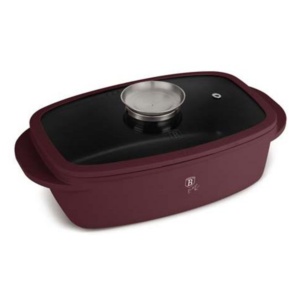 Oală tip roaster cu capac 32x21 cm, 6L – Berlinger Haus Leonardo Collection BH 8776, antiaderentă, design modern, pentru friptură și cuptor - Img 2
