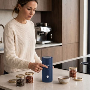 Râșniță electrică de cafea 150 W, inox – Berlinger Haus Deep Sea BH 9728, albastru mat, măcinare cu o singură apăsare - Img 7