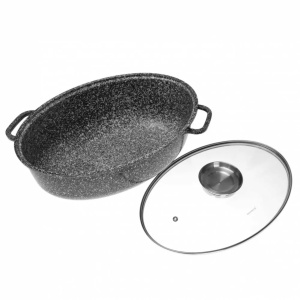 RESIGILAT - Oala tip roaster cu capac Klausberg KB7366, compatibila cu plita cu inductie - Img 5