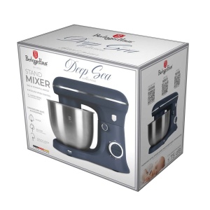 Robot de bucătărie planetar 1500 W, bol inox 5 L – Berlinger Haus Deep Sea BH 9763, albastru mat, 6 viteze, 3 accesorii - Img 5