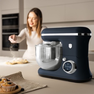 Robot de bucătărie planetar 1500 W, bol inox 6 L, afișaj digital – Berlinger Haus Deep Sea BH 9899, albastru mat, 8 viteze - Img 5