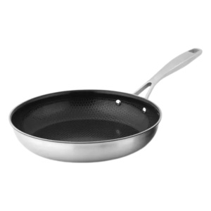 Set 3 tigăi inox DuraMax Carl Schmidt Sohn 20, 24 și 28 cm, interior ceramic antiaderent cu structură de fagure, pentru inducție și cuptor 260°C - Img 10