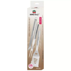 Set 3 ustensile pentru gratar, inox, Kinghoff KH1919 - Img 6
