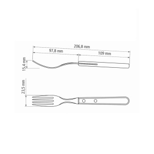 Set 6 furculite Gaucho Tramontina maro 29899161 - Img 3