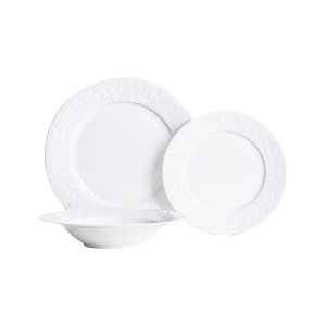 Set farfurii Beno, Homla, 12 bucati, alb 778247