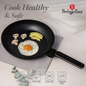 Set oale si tigai 15 piese Black Rose Berlinger Haus BH 8363, negre, înveliș antiaderent titan, compatibile inducție - Img 4