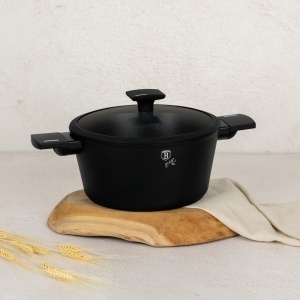 Set oale si tigai cu capace 15 Matte Black Piese Berlinger Haus BH 8198, negre, antiaderente, compatibile inductie - Img 10