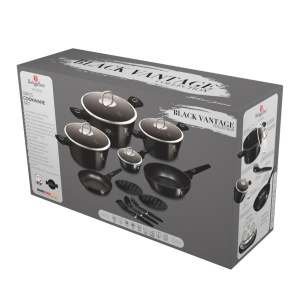 Set oale 15 piese Black Vantage Berlinger Haus BH 8232, negru