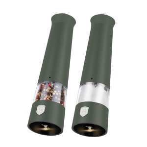 Set râșnițe electrice sare și piper cu LED, 2 piese – Berlinger Haus Green Matte BH 9885, verde mat, mecanism ceramic reglabil - Img 3