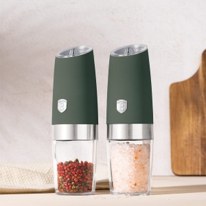 Set râșnițe electrice sare și piper cu pornire automată, 2 piese – Berlinger Haus Green Matte BH 9570, verde mat, iluminare LED - Img 6
