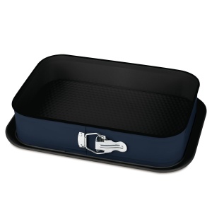 Tavă dreptunghiulară cu pereți detașabili 39 × 27 cm – Berlinger Haus Deep Sea BH 8703, albastru mat, antiaderentă