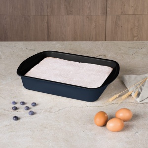 Tavă dreptunghiulară pentru cuptor 40 × 28,5 cm, antiaderentă – Berlinger Haus Deep Sea BH 8697, albastru mat, oțel carbon - Img 6