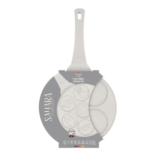 Tigaie cu 7 forme animale pentru clatite 26 cm Sahara Berlinger Haus BH 7800, antiaderenta, crem
