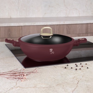 Wok cu capac, cu 2 manere si capac 30 cm Leonardo Collection Berlinger Haus BH 8035 - Img 4