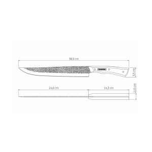 Cutit pentru feliat cu lama de 25 cm Nomade Tramontina 22868110 - Img 4