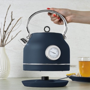 Fierbător de apă cu termometru, 1,7 L, 2200 W, inox – Berlinger Haus Deep Sea BH 9764, design rustic, albastru mat - Img 10