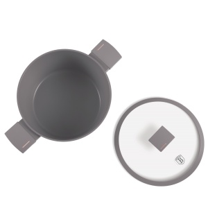 Oala cu capac 24 cm Taupe Berlinger Haus BH 8101, gri, strat titan