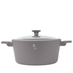 Oala cu capac 30 cm Taupe Berlinger Haus BH 8103, gri, strat titan