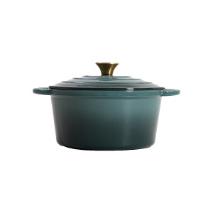 Oala fonta emailata Andreas, Homla, 24 cm, 4 l, verde ombre 777585