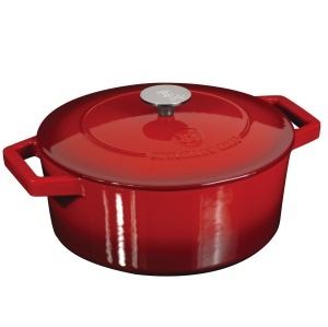 Oala fonta emailata rosie 4.6 L Berlinger Haus BH8642-NO-4, compatibila cu plite cu inductie
