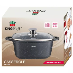 Oala cu capac 28x28 CM 6,5L Kinghoff KH1605