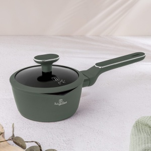Oală pentru sos cu capac 16 cm – Berlinger Haus Green Matte BH 8155, verde mat, antiaderentă titan, compatibilă inducție - Img 6
