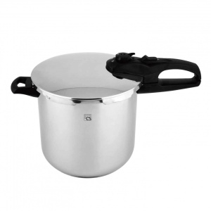 RESIGILAT - Oala sub presiune din inox, 10 l, inchidere sigura, de calitate germana Kaiserslautern, Carl Schmidt Sohn, crom 077402