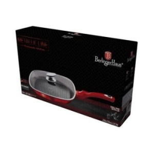 Tigaie grill cu capac 28 cm Berlinger Haus Burgundy Metalic Line BH 1613N