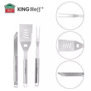 Set 3 ustensile pentru gratar, inox, Kinghoff KH1919 - Img 7