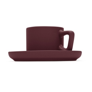 Set 4 cani cu farfurii Leonardo Berlinger Haus BH 10017, visiniu