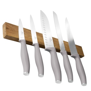 Set 5 cutite cu suport Taupe Berlinger Haus BH 2946