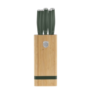 Set cutite 6 piese, cu suport bambus Green Matte Collection Berlinger Haus BH 2751 - Img 7