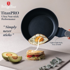 Set oale și tigăi cu capace 10 piese – Berlinger Haus Deep Sea BH 8381, albastru mat, antiaderent titan, compatibil inducție - Img 5
