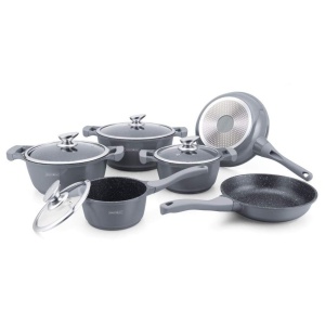 Set oale marmorate 10 piese Royalty Line BS1010M - gri