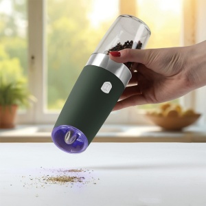 Set râșnițe electrice sare și piper cu pornire automată, 2 piese – Berlinger Haus Green Matte BH 9570, verde mat, iluminare LED - Img 3
