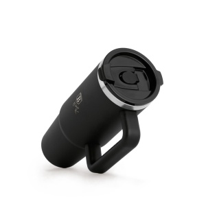 Termos 1L Matte Black Collection BH 8833P, cu maner si pai, negru mat - Img 3