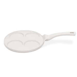 Tigaie cu 4 forme pentru clatite 26 cm Sahara Berlinger Haus BH 7796, antiaderenta, crem