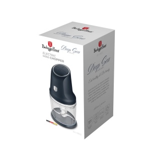 Tocător electric 2 în 1, 300 W, bol 1 L – Berlinger Haus Deep Sea BH 9892, albastru mat, 4 lame inox, 2 viteze - Img 2