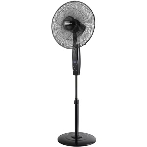 Ventilator cu picior cu telecomandă Klausberg KB-7718, 40 cm, negru - LED, oscilație, temporizator, 3 viteze