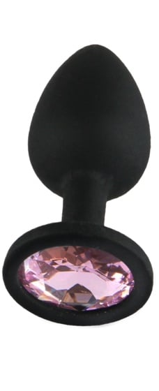 Anal Plug Silicone Buttplug Small Black/Pink