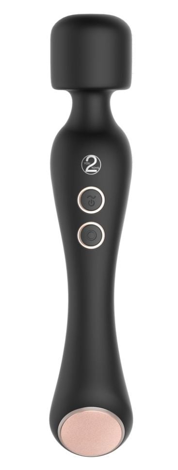 Bagheta de masaj din silicon cu 2 motoare Warming Wand Vibrator (22.6cm) - 1 | YEO