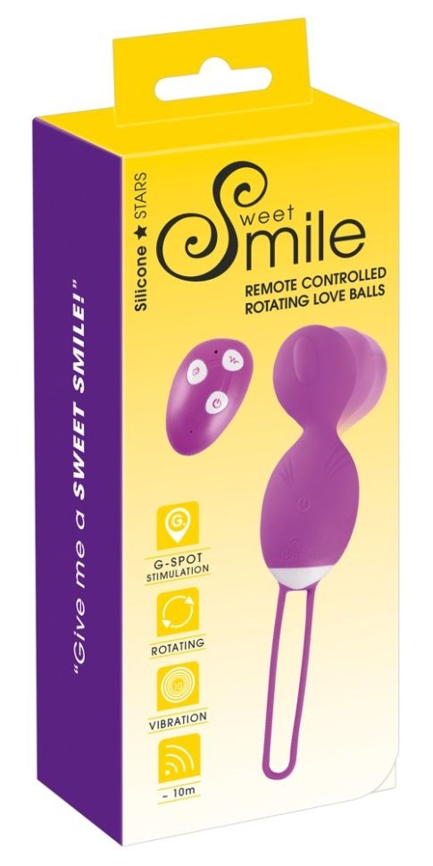 Bile vaginale cu telecomanda Remote Controlled Rotating Love Ball - 1 | YEO