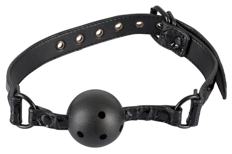 Calus cu bile cu gauri si curele Ball Gag - 1 | YEO